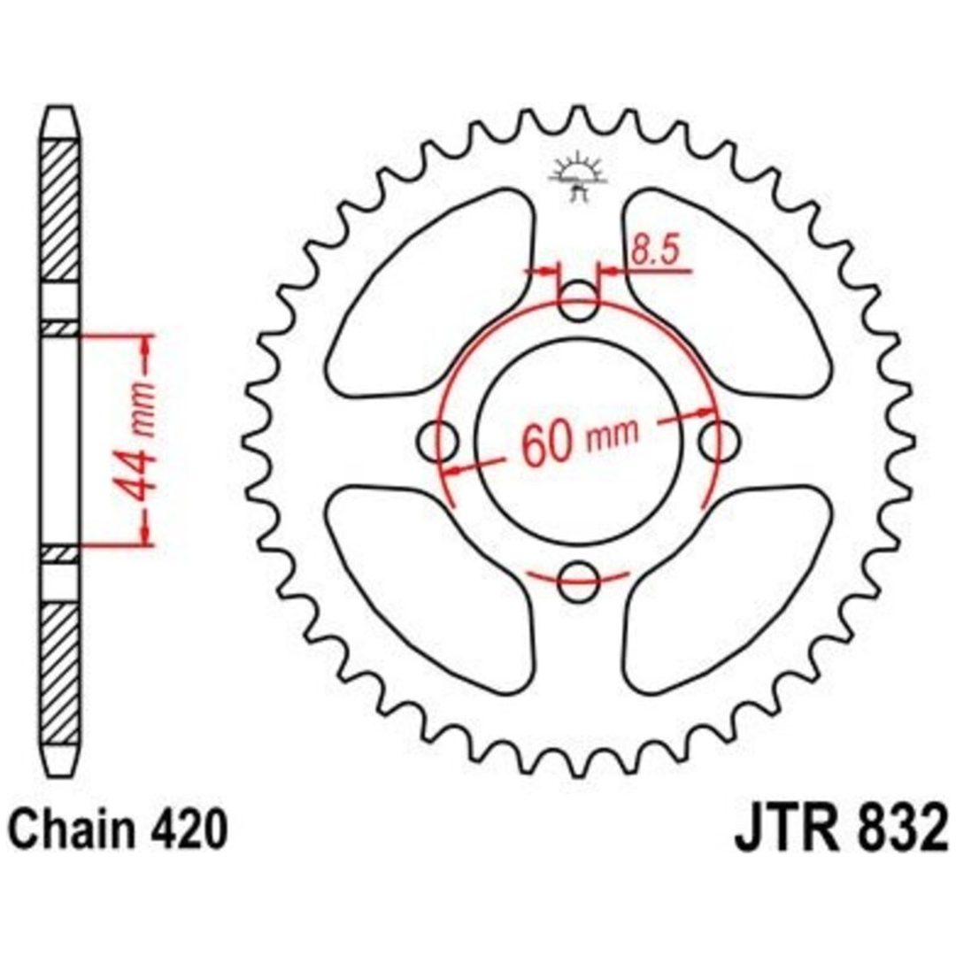 Bakdrev Stål Standard JT SPROCKETS