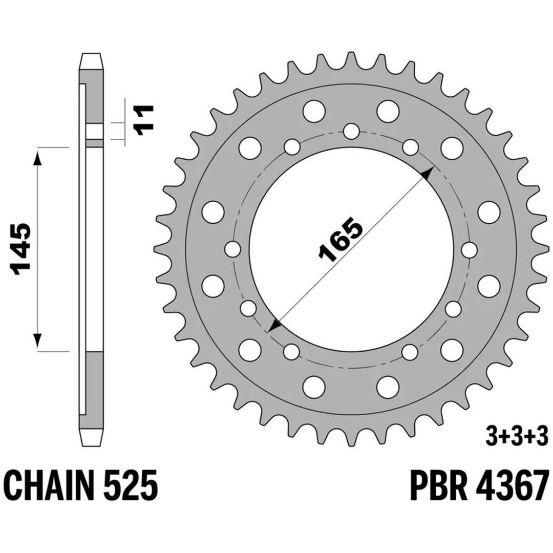 Bakdrev Stål Standard PBR Kugg: 43