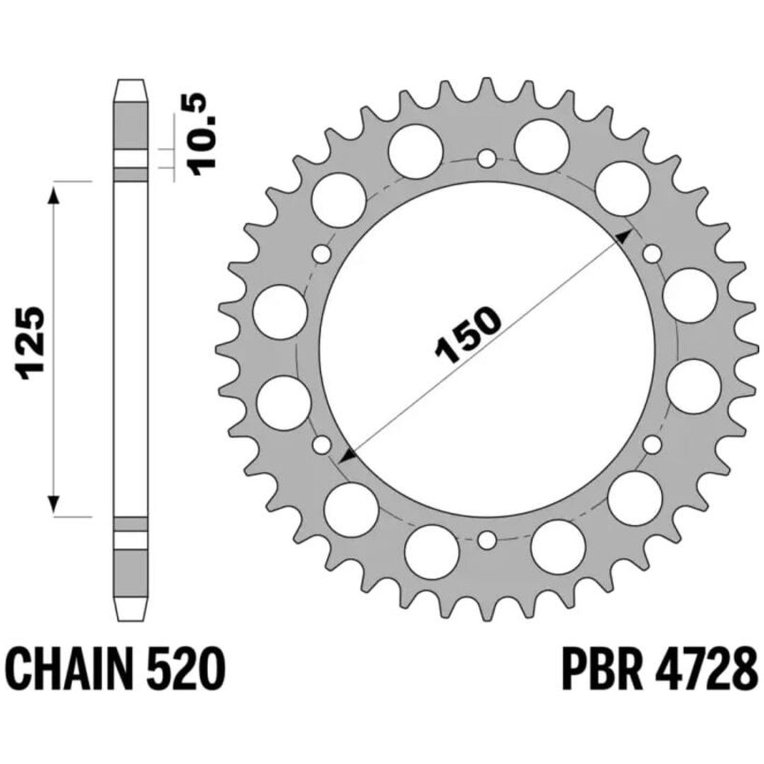 Bakdrev Stål Standard PBR Kugg: 53