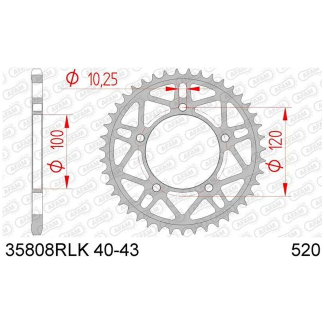 Bakdrev Stål Ultra-Light Afam 41/520