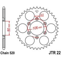 Bakdrev Standard 1330 Svart JT SPROCKETS