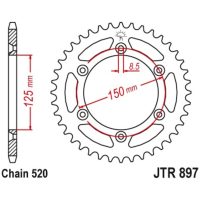 Bakdrev Standard 1330 Svart JT SPROCKETS