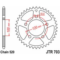 Bakdrev Standard 1330 Svart JT SPROCKETS