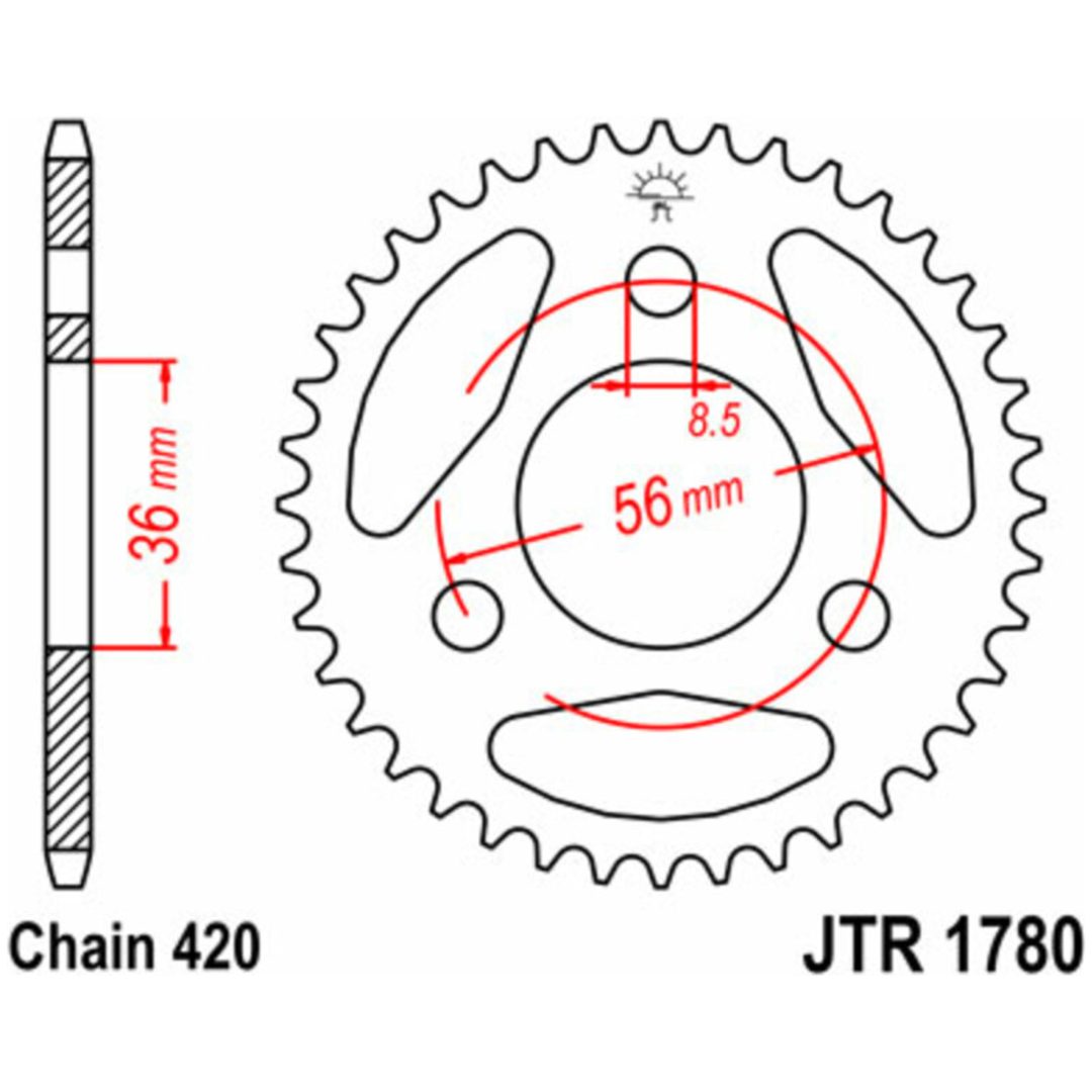 Bakdrev Standard 801 JT SPROCKETS 28 kugg