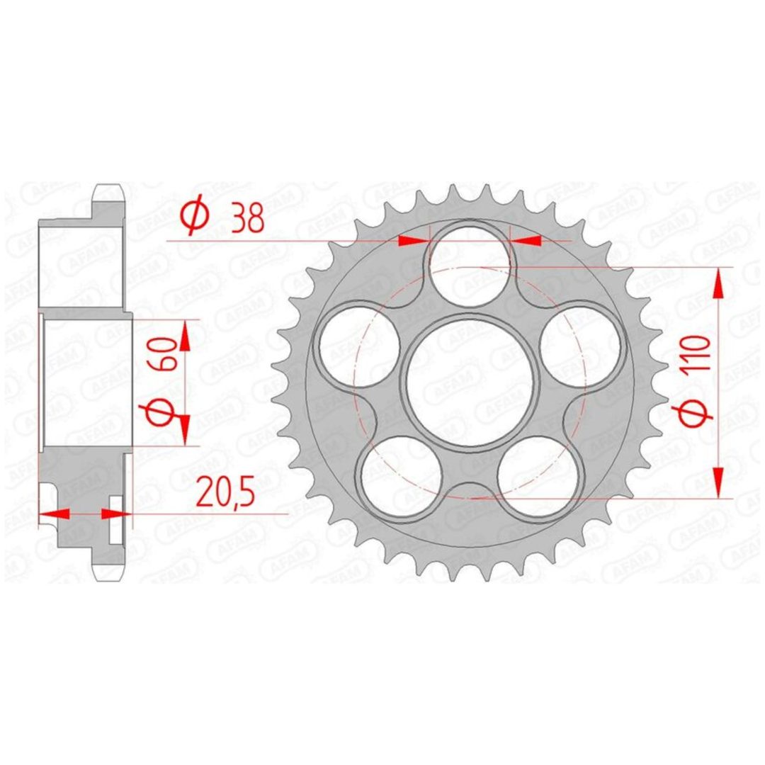 Bakdrev Standard AFAM 36 kugg / 525