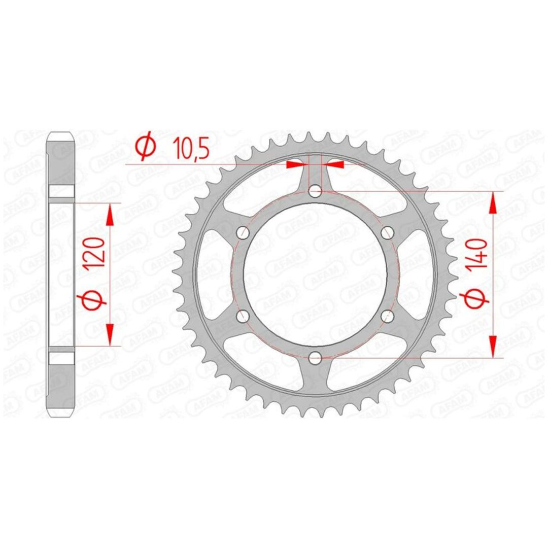Bakdrev Standard AFAM 38 kugg / 530