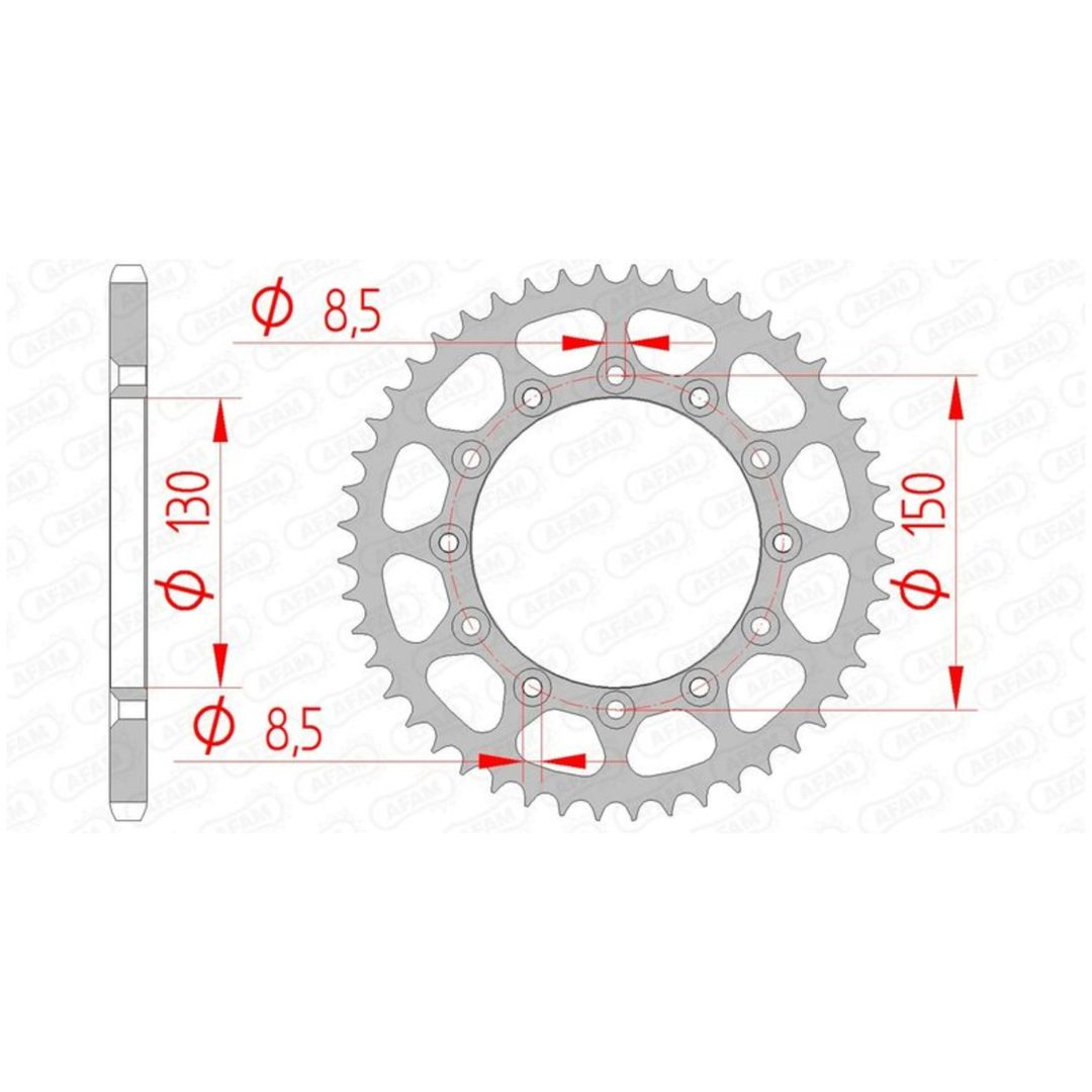 Bakdrev Standard AFAM 39 Kugg / 520