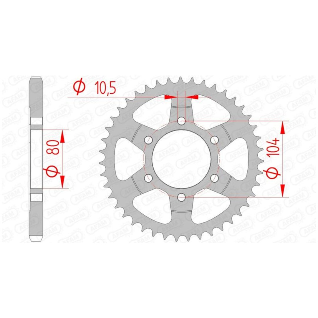 Bakdrev Standard AFAM 40 Kugg / 525