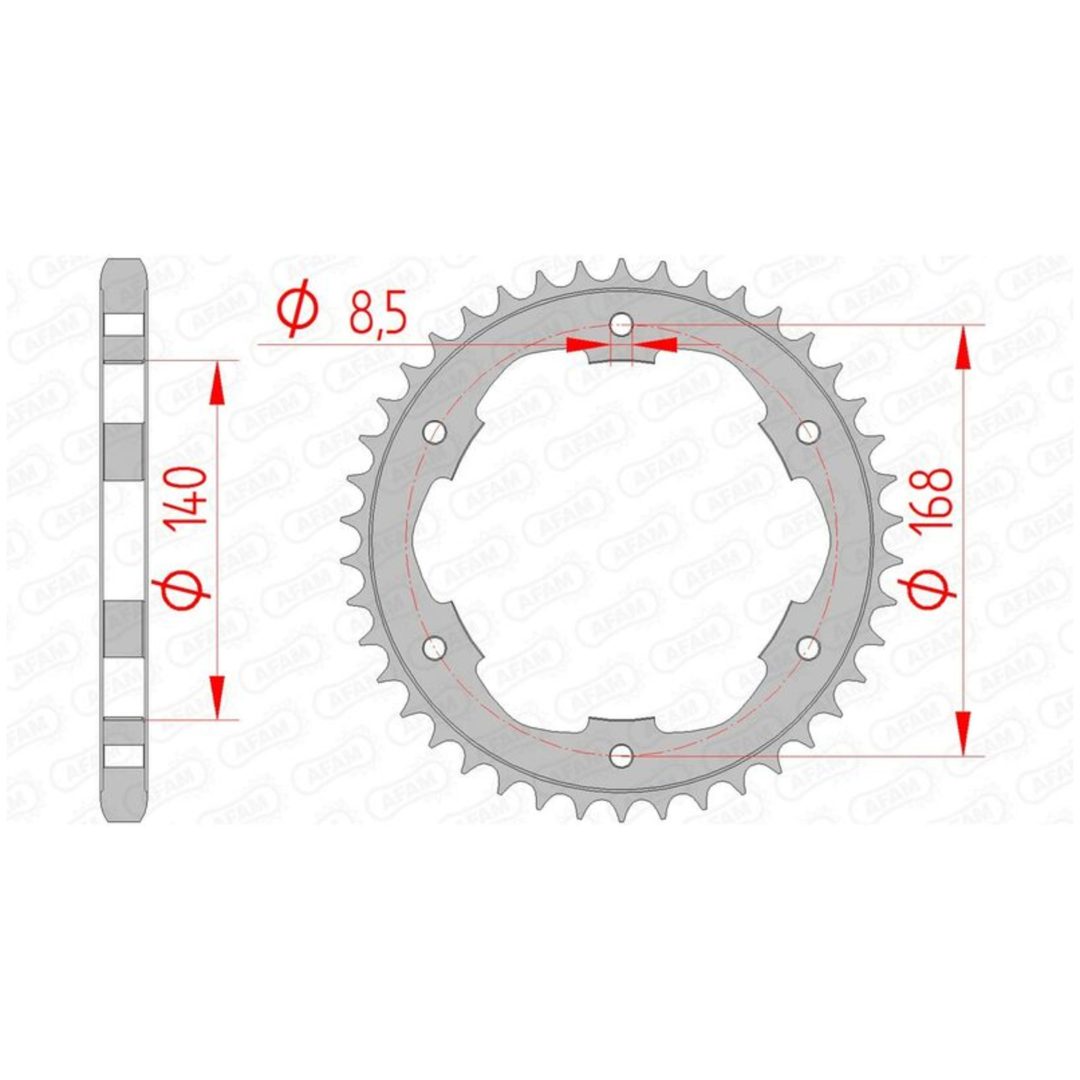 Bakdrev Standard AFAM 41 kugg / 525