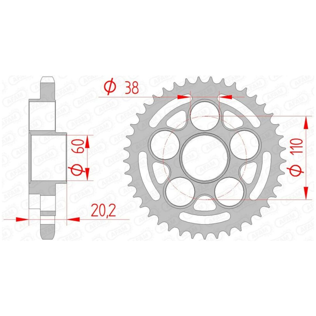 Bakdrev Standard AFAM 41 kugg / 525