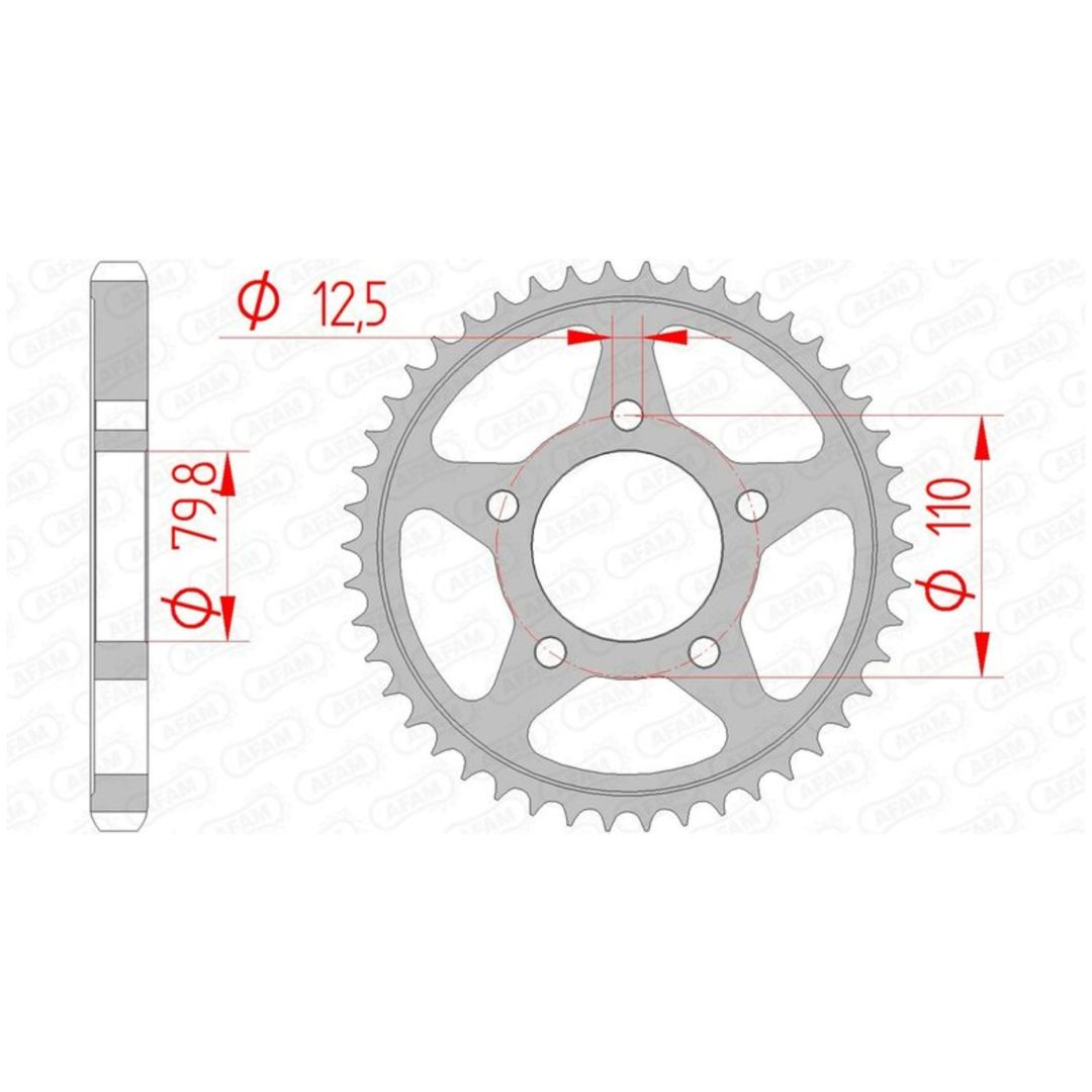 Bakdrev Standard AFAM 43 Kugg / 530
