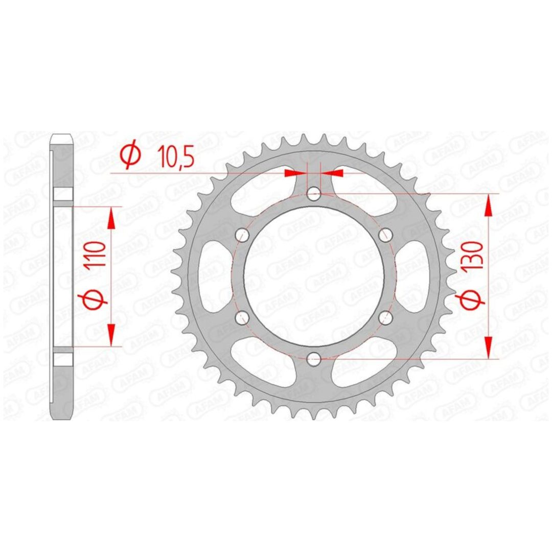 Bakdrev Standard AFAM 44 Kugg / 525