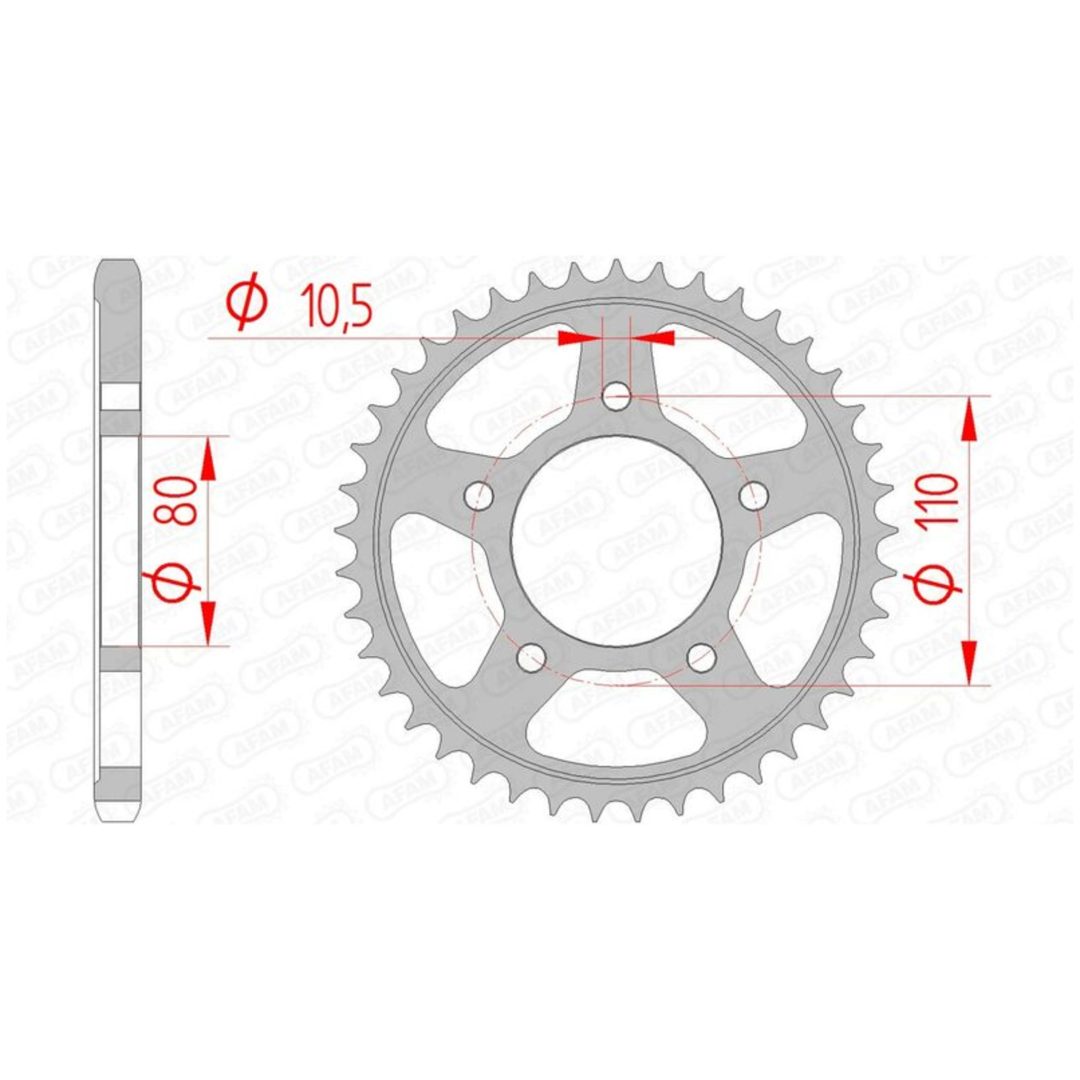 Bakdrev Standard AFAM 44 Kugg / 525