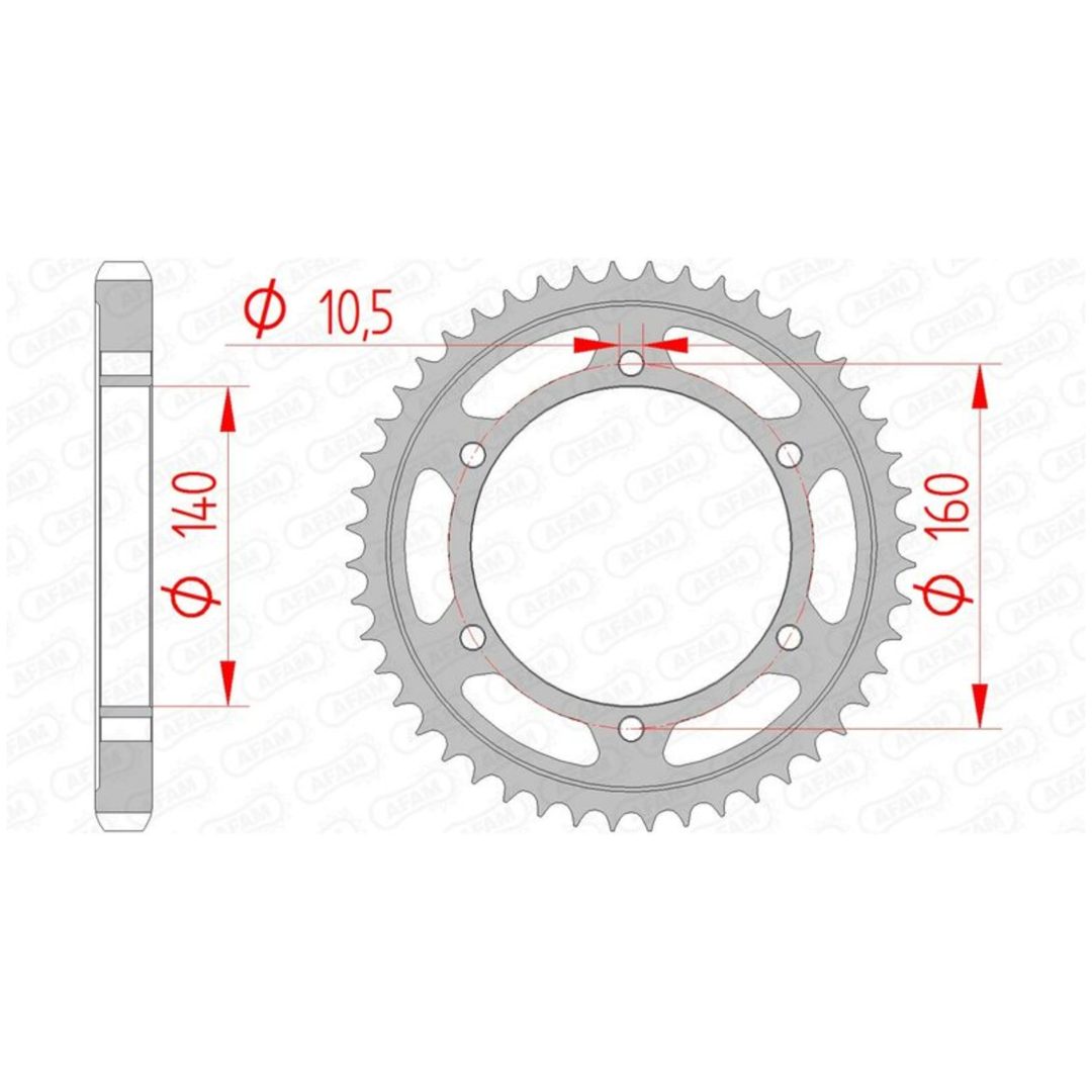 Bakdrev Standard AFAM 44 Kugg / 530