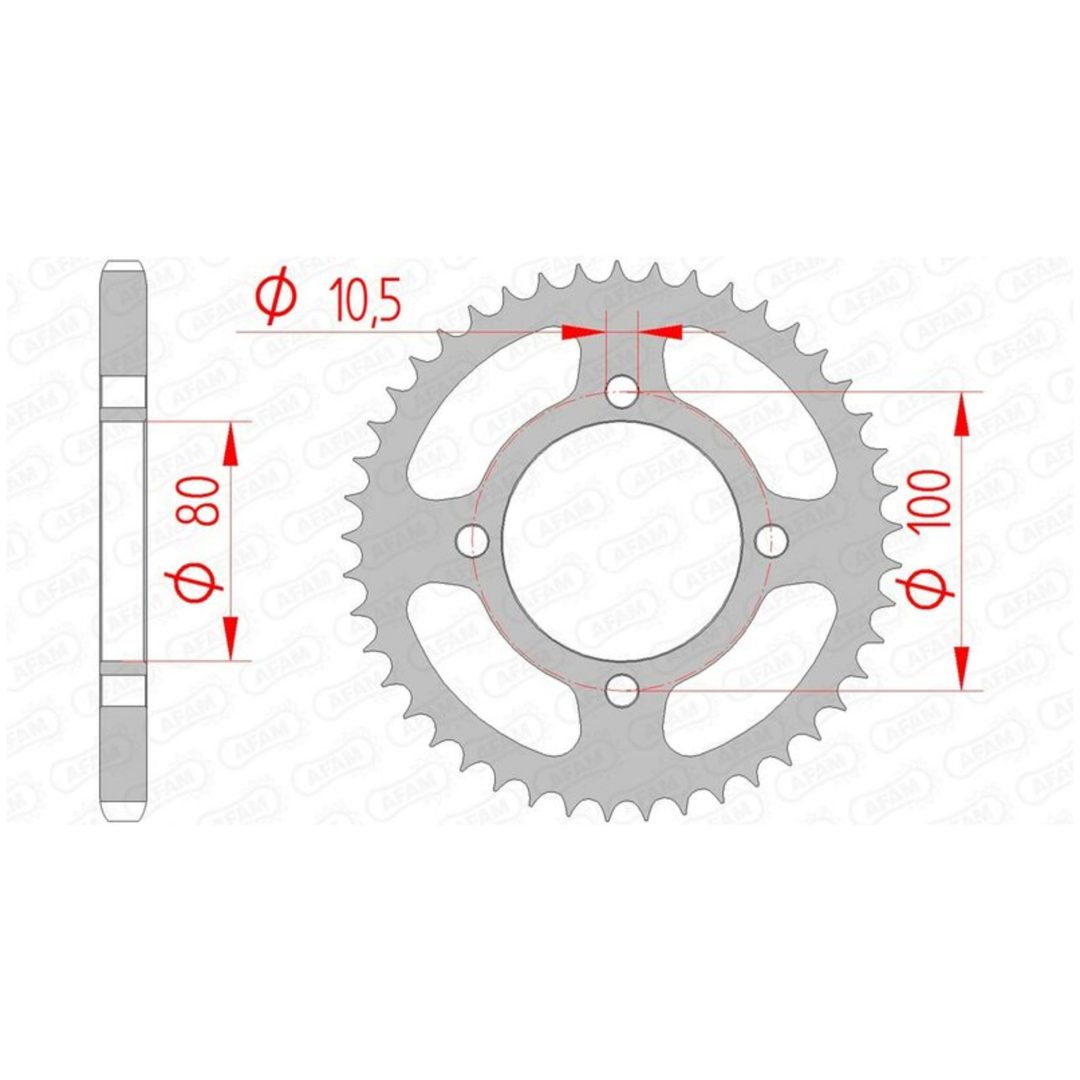 Bakdrev Standard AFAM 45 Kugg / 428