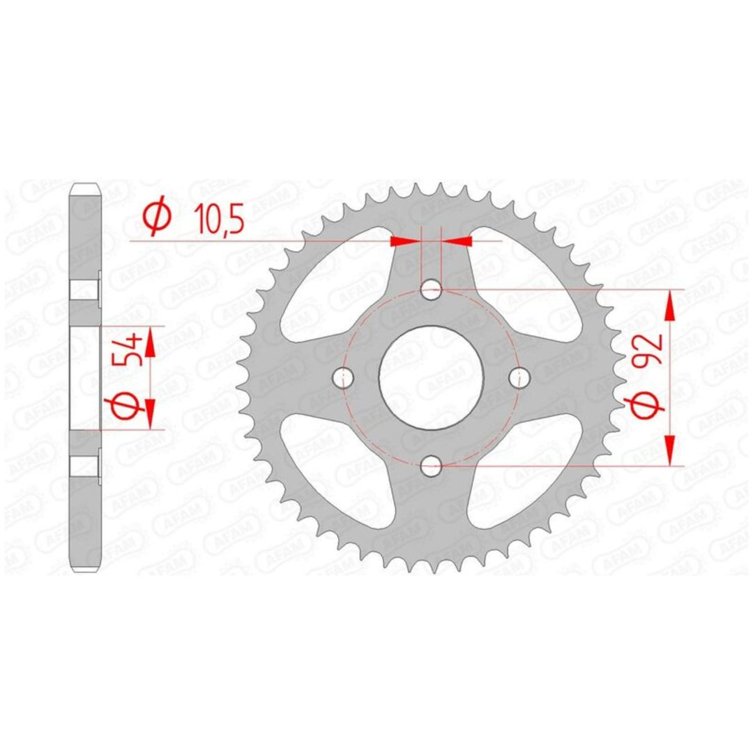 Bakdrev Standard AFAM 45 Kugg / 428