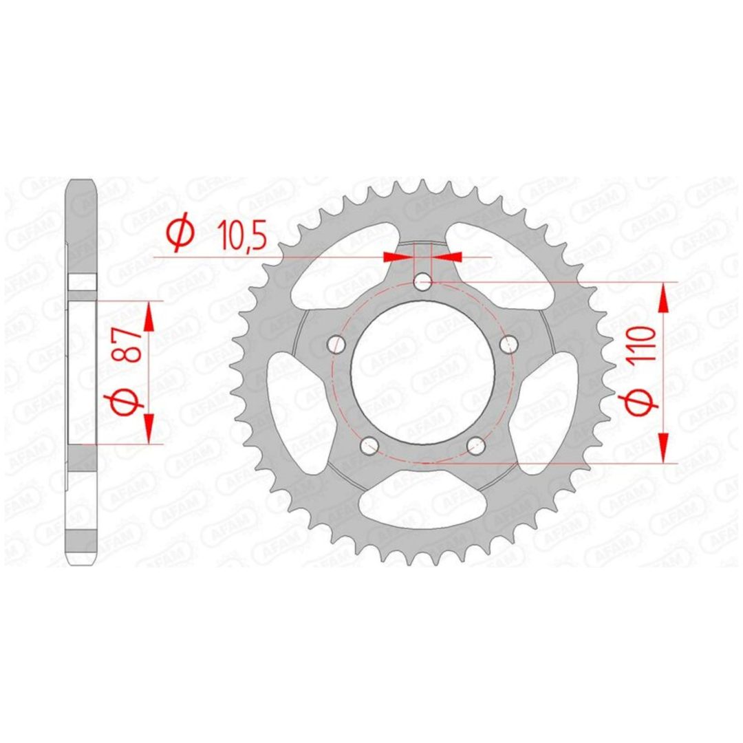 Bakdrev Standard AFAM 45 Kugg / 525
