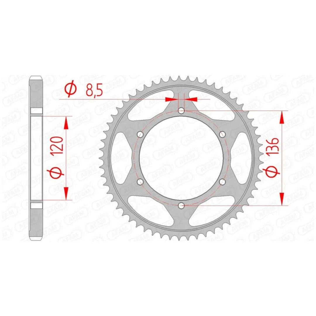 Bakdrev Standard AFAM 47 kugg / 428