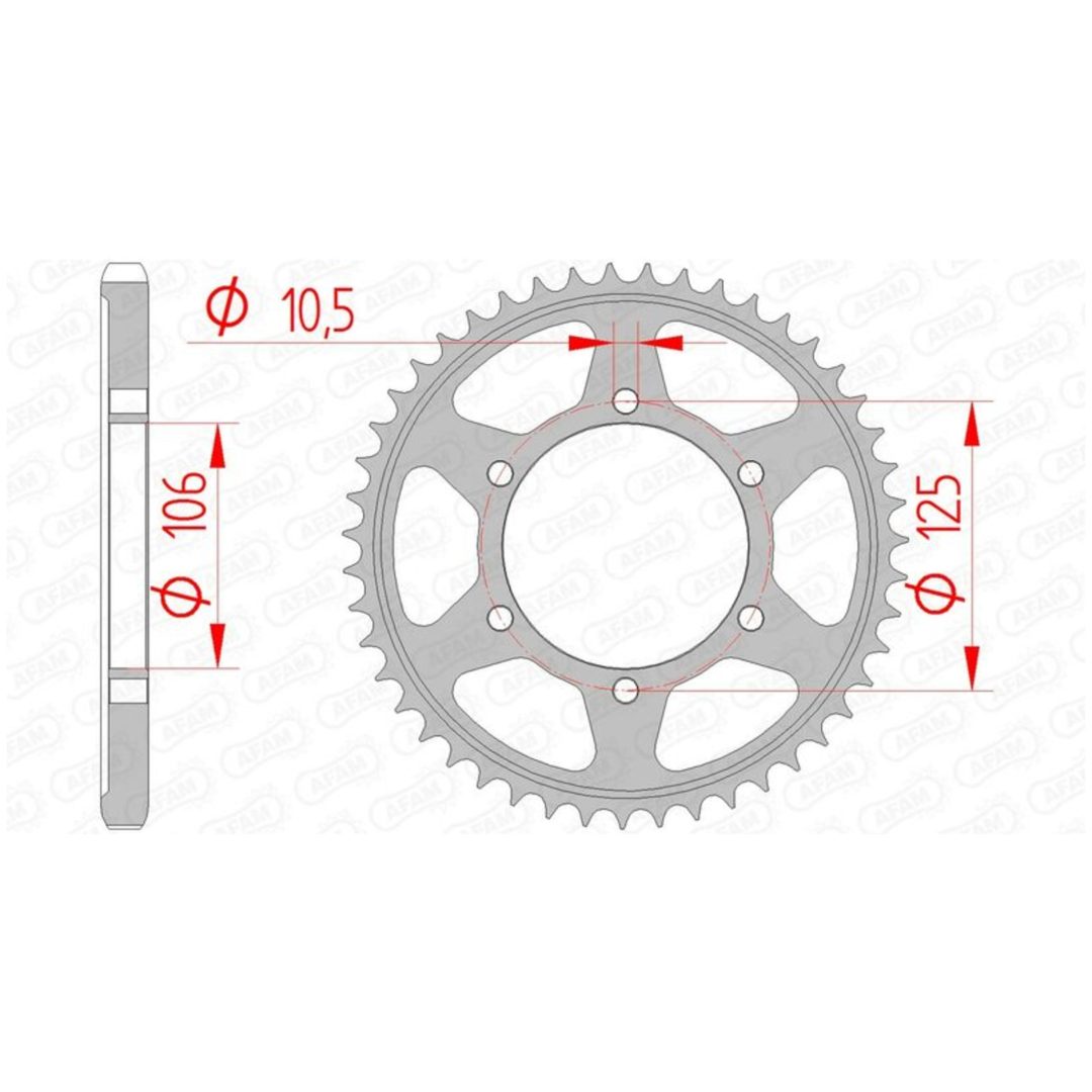 Bakdrev Standard AFAM 47 kugg / 525