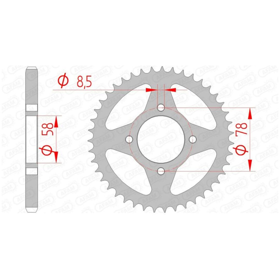 Bakdrev Standard AFAM 50 kugg / 428