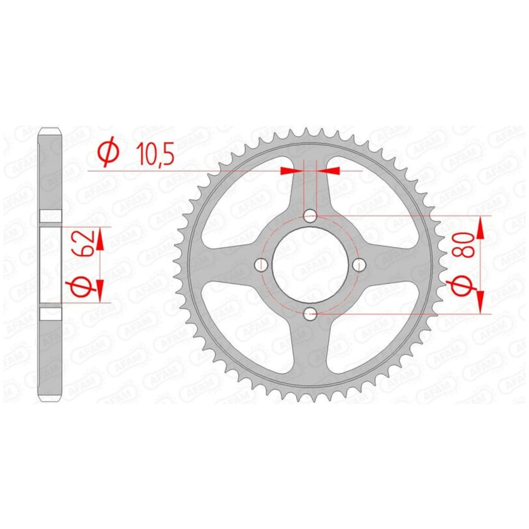 Bakdrev Standard AFAM 54 Kugg / 428