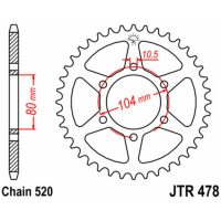 Bakdrev Standard Stål 478 JT SPROCKETS