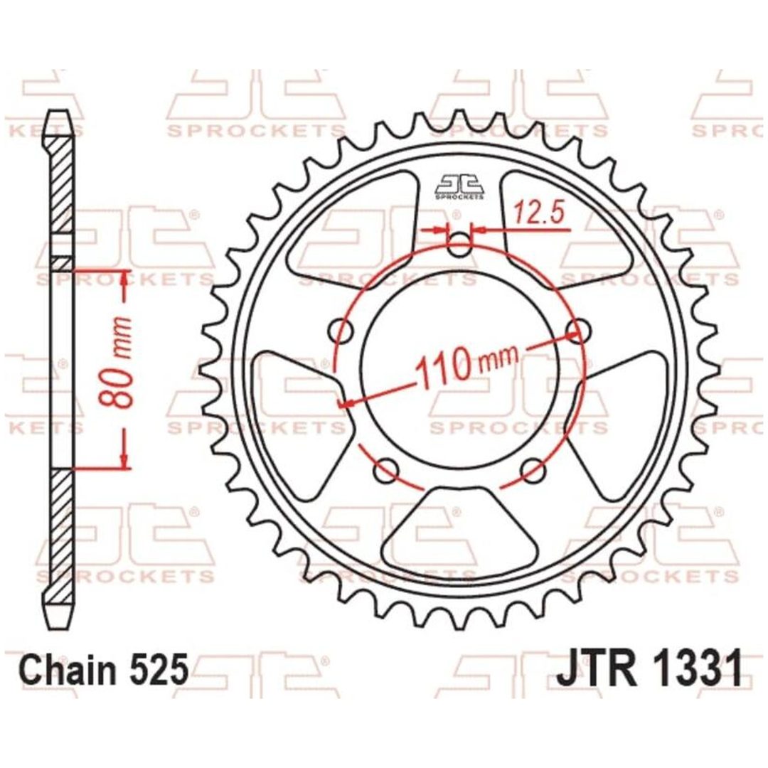 Bakdrev Standard Stål JT SPROCKETS