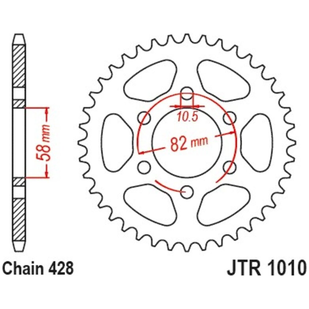 Bakdrev Standard Svart JT SPROCKETS – bild 2