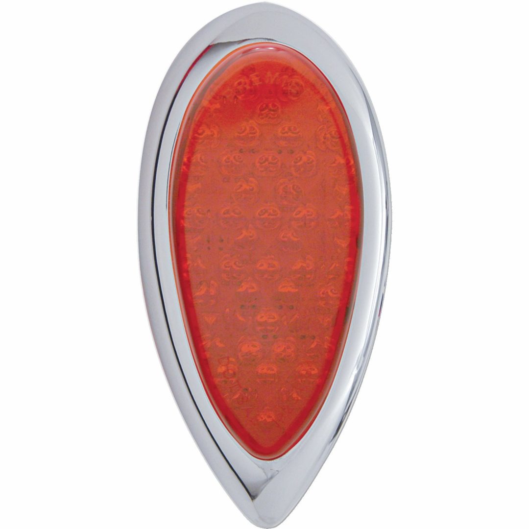 Baklampa Led Teardrop Röd/Krom PRO-ONE PERF.MFG. TAILLIGHT ASSEMBLY