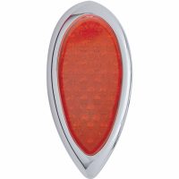 Baklampa Led Teardrop Röd/Krom PRO-ONE PERF.MFG.