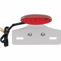 Baklampa Mini Led Cat Eye Röd/Vit/Chrome DRAG SPECIALTIES
