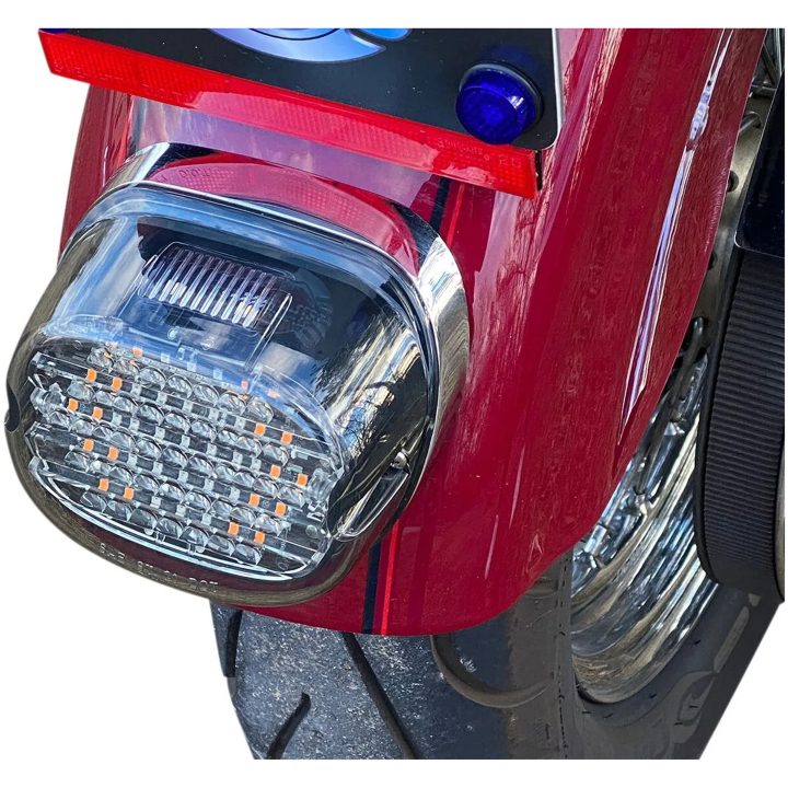 Bakljus Led Lågprofil Med Integrerade Extra Blinkers CUSTOM DYNAMICS – bild 3