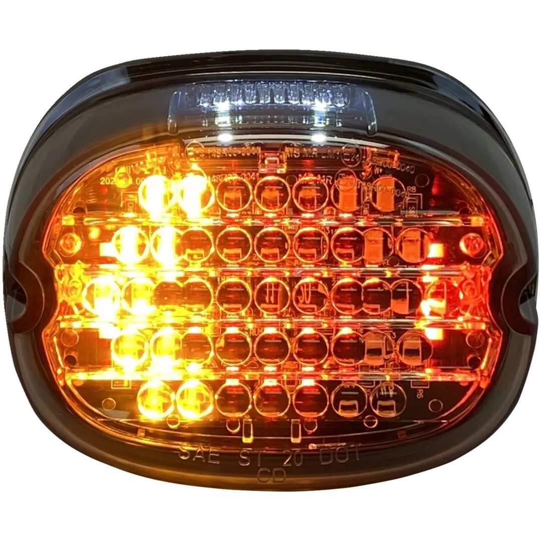 Bakljus Led Lågprofil Med Integrerade Extra Blinkers CUSTOM DYNAMICS