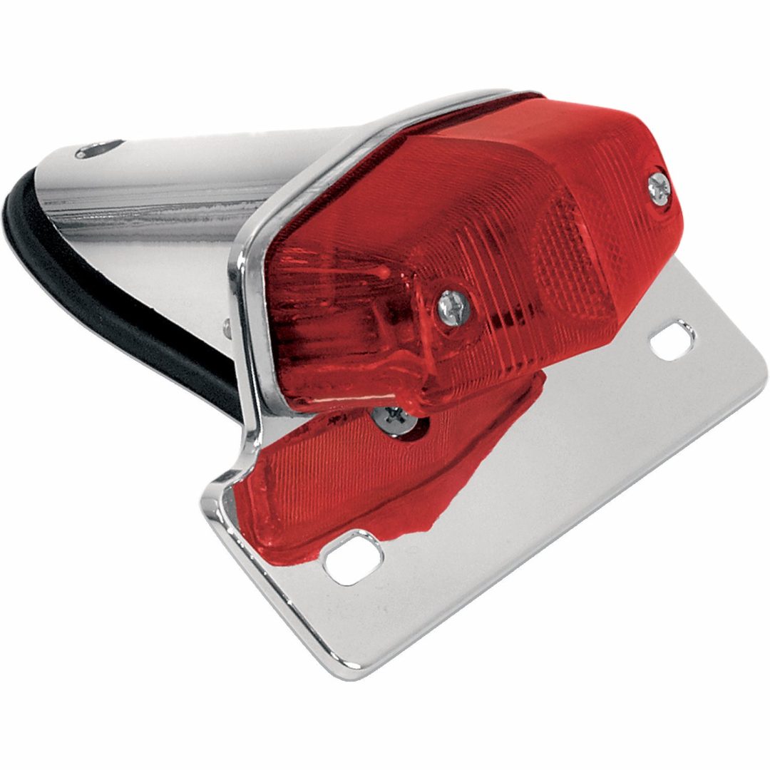 Bakljus Lucas-style Röd/Krom EMGO TAILLIGHT ASSEMBLY