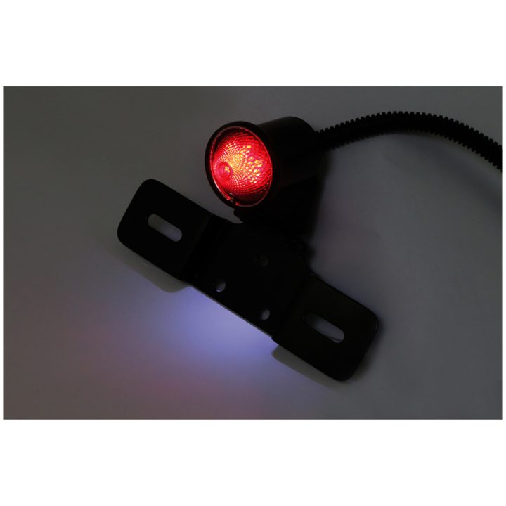 Bakljus med Nummerskyltshållare smart Old School Typ 6 LED Justerbar Svart/Röd HIGHSIDER – bild 3