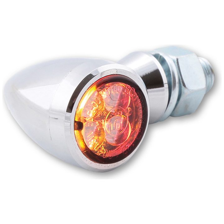 Bakljus/Blinkers LED Bullet 3-i-1 Smart Sixteen Krom/Rökt HIGHSIDER – bild 4