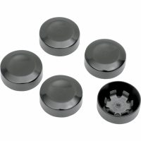 Bakre Drevbult Täckkåpor Svart Gjuten Aluminium DRAG SPECIALTIES