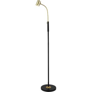 Balder Golvlampa 1:a, Svart/matt Mässing ANETA HOME