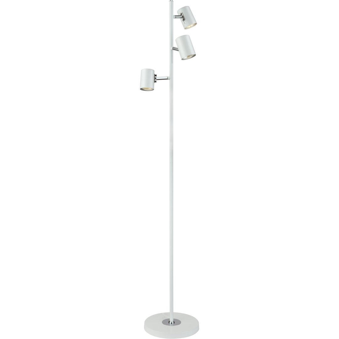 Balder Golvlampa 3:a, Vit/krom ANETA HOME Sockel GU10 Vit /Krom