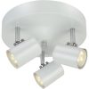 Balder Takspot, 3:a Rund, Vit/krom ANETA HOME Sockel GU10 Vit /Krom – miniatyr 1