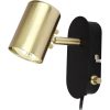 Balder Vägglampa, Svart/matt Mässing ANETA HOME Sockel GU10 Svart /Matt Mässing – miniatyr 1