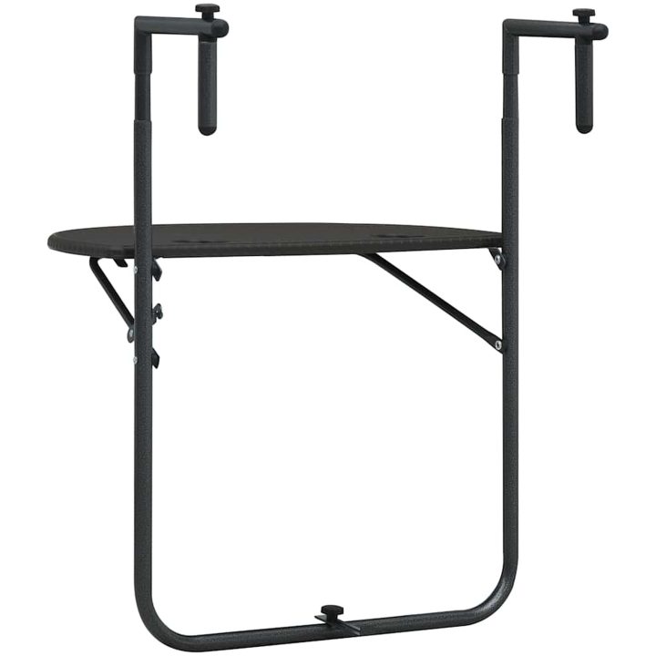 Balkongbord brun 60x64x83,5 cm plast konstrotting vidaXL – bild 4