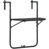 Balkongbord brun 60x64x83,5 cm plast konstrotting vidaXL – miniatyr 1
