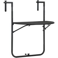 Balkongbord brun 60x64x83,5 cm plast konstrotting vidaXL
