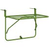 Balkongbord grön 60x40 cm stål vidaXL – miniatyr 2
