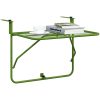 Balkongbord grön 60x40 cm stål vidaXL – miniatyr 4
