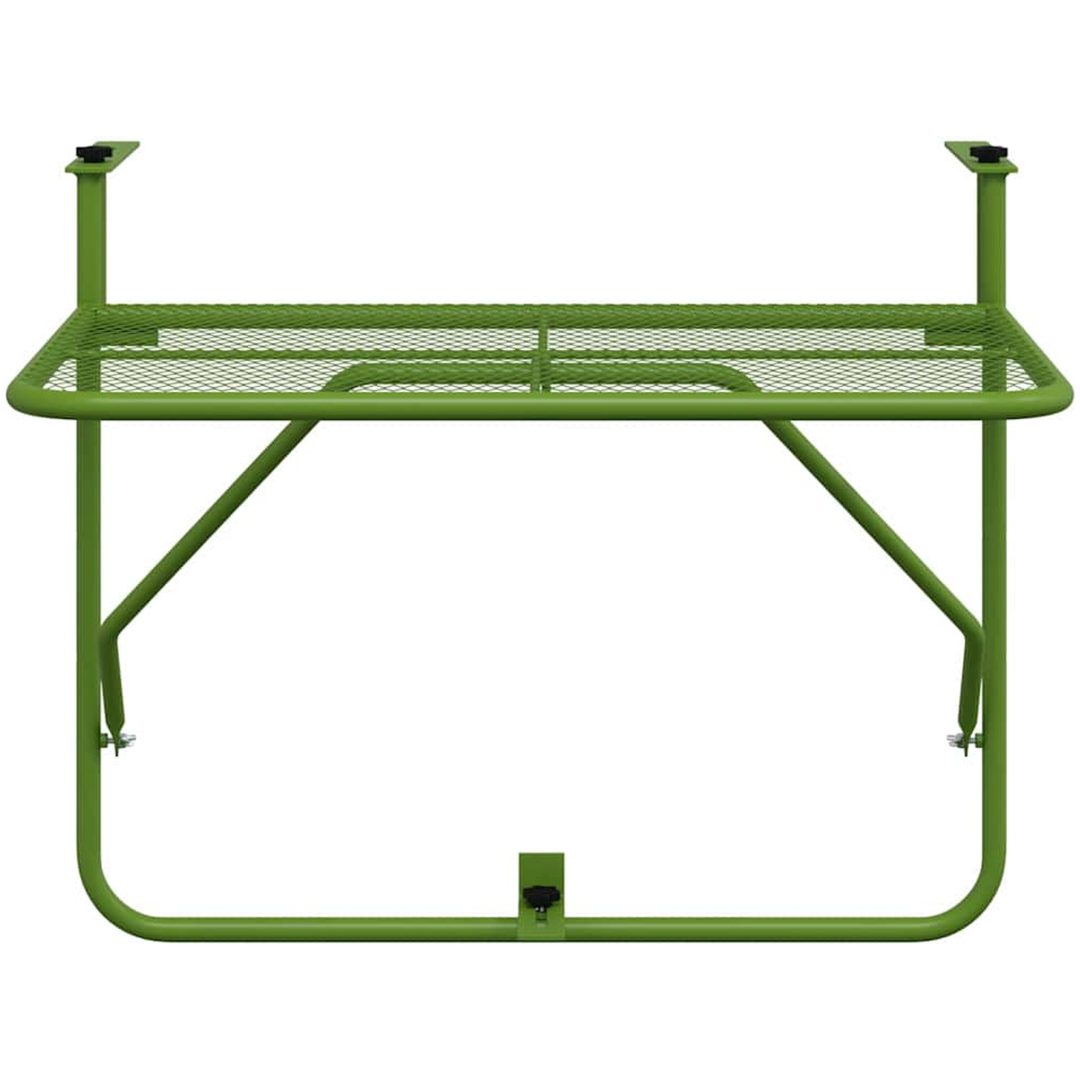 Balkongbord grön 60x40 cm stål vidaXL – bild 5