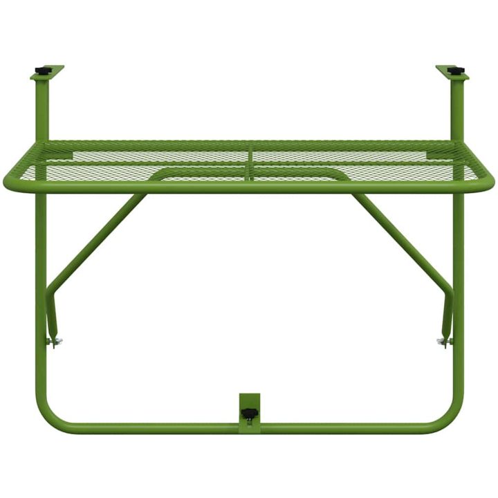Balkongbord grön 60x40 cm stål vidaXL – bild 5