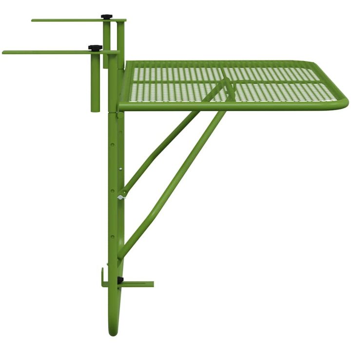 Balkongbord grön 60x40 cm stål vidaXL – bild 7