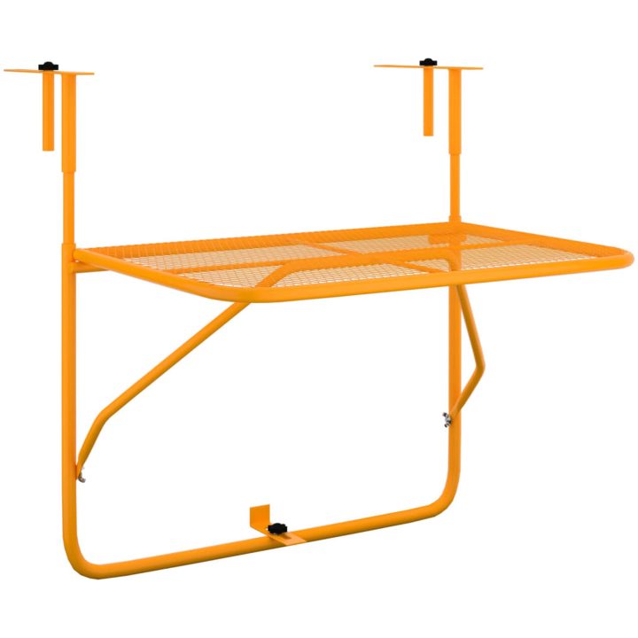 Balkongbord gul 60x40 cm stål vidaXL – bild 2